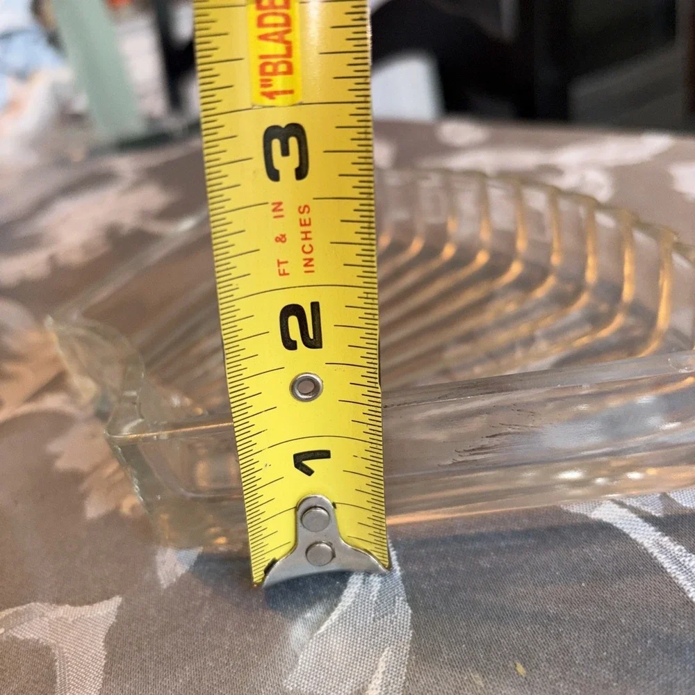 Vtg Kromex Curved Clear Glass Lazy Susan Appetizer Dish Replacement Art Deco